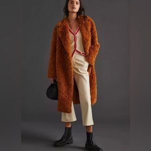 NEW Anthropologie Relaxed
Faux Fur Coat Long Jacket
Golden Doodle Brown XL